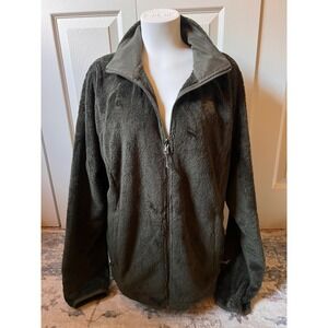 The North Face Osito Fleece Jacket Womens XL Olive Green Full Zip High Pile Soft